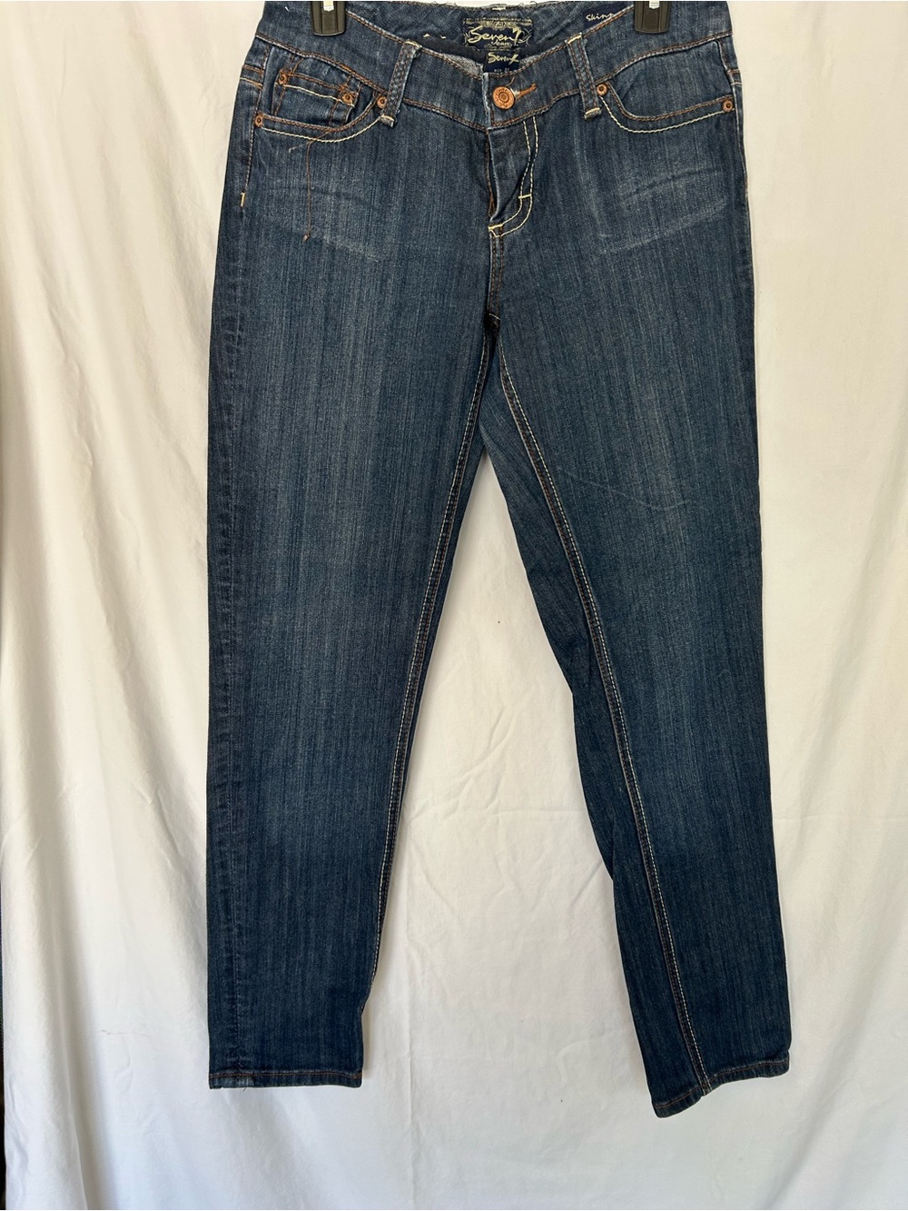 Seven7 Premium Skinny Jeans Size 31 Dark Wash Stretch Denim